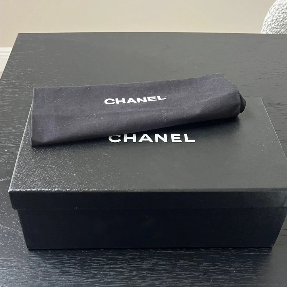 Chanel Black Box with Logo Dust Bag